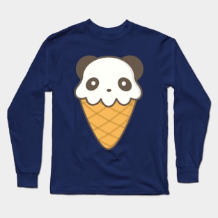 Cute and Kawaii Panda Ice Cream Long Sleeve T-Shirt